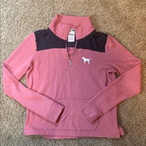 VSPINK quarter zip sweater